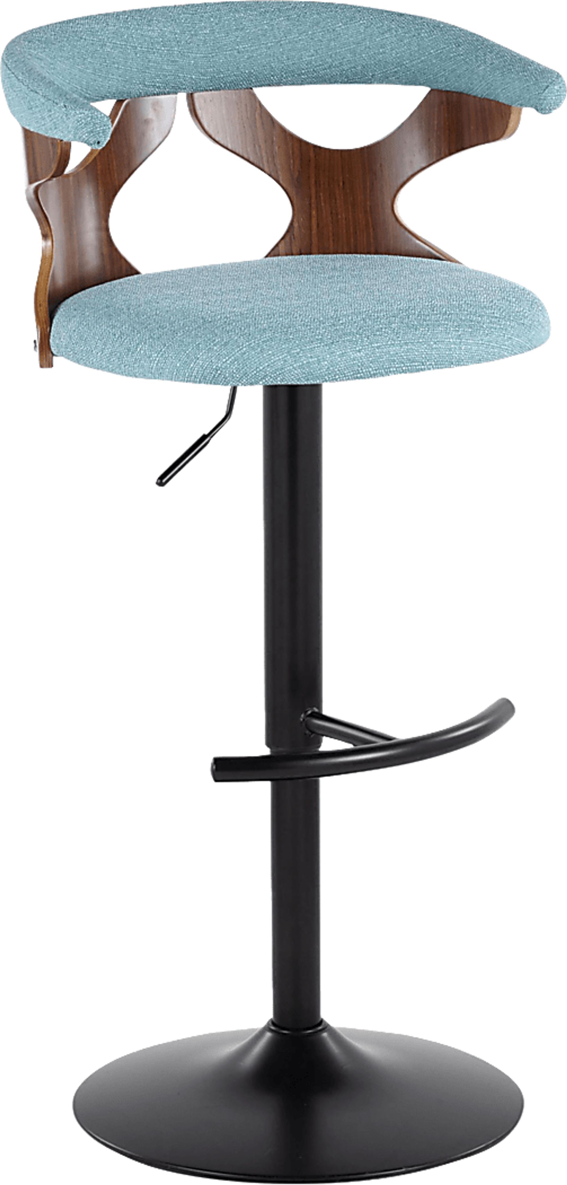 Wyndmoor VIII Teal Adjustable Barstool, Set of 2 - Image 6