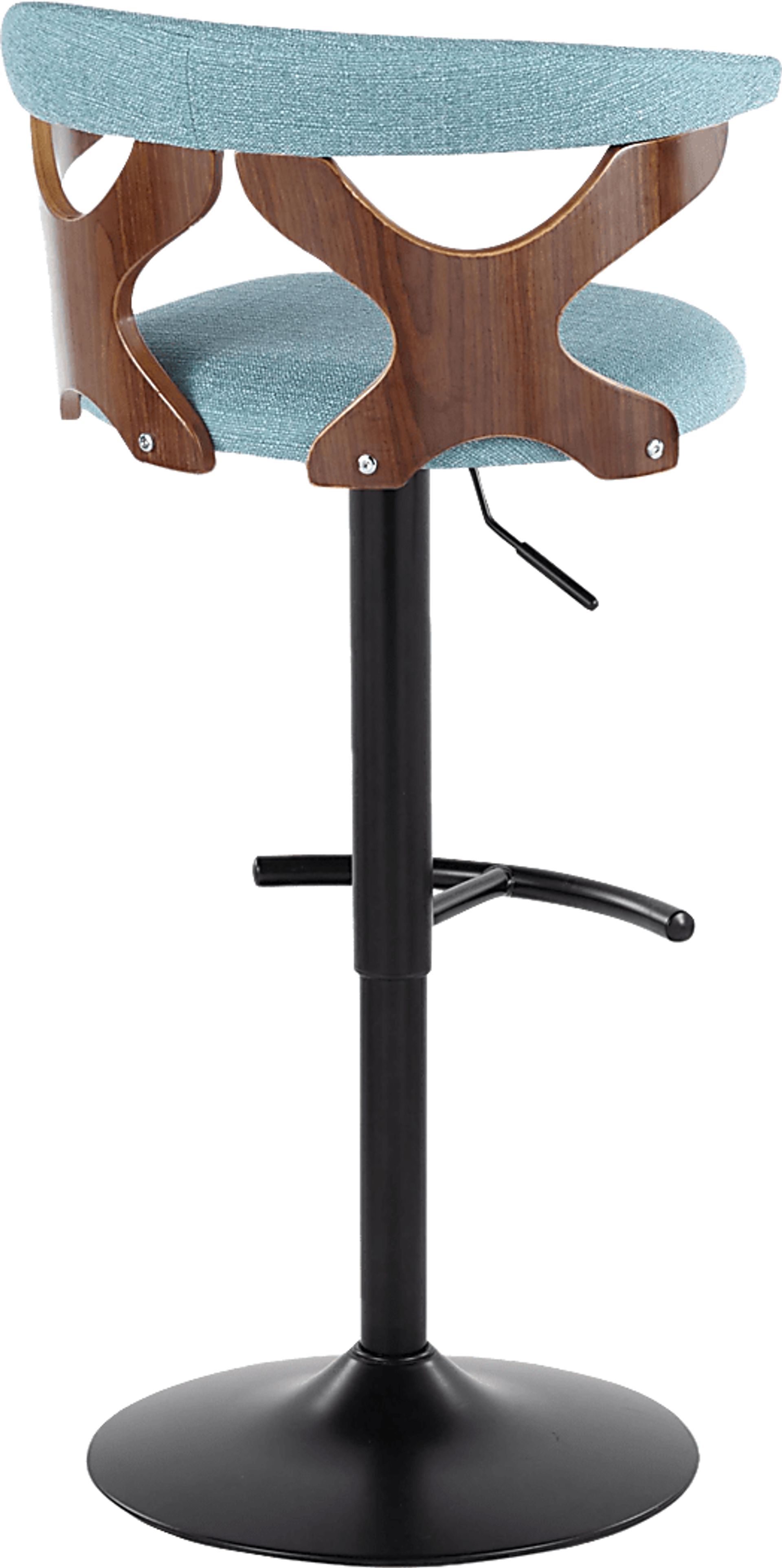 Wyndmoor VIII Teal Adjustable Barstool, Set of 2 - Image 7