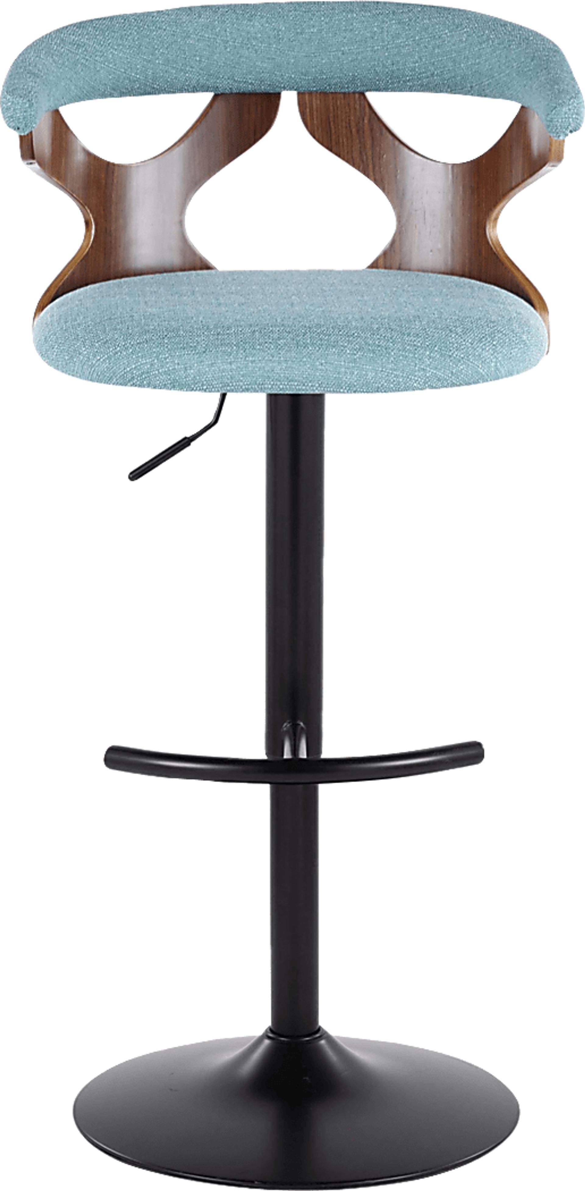 Wyndmoor VIII Teal Adjustable Barstool, Set of 2 - Image 9
