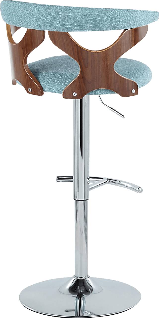 Wyndmoor VIII Teal Adjustable Swivel Barstool, Set of 3 - Thumbnail - Image 8