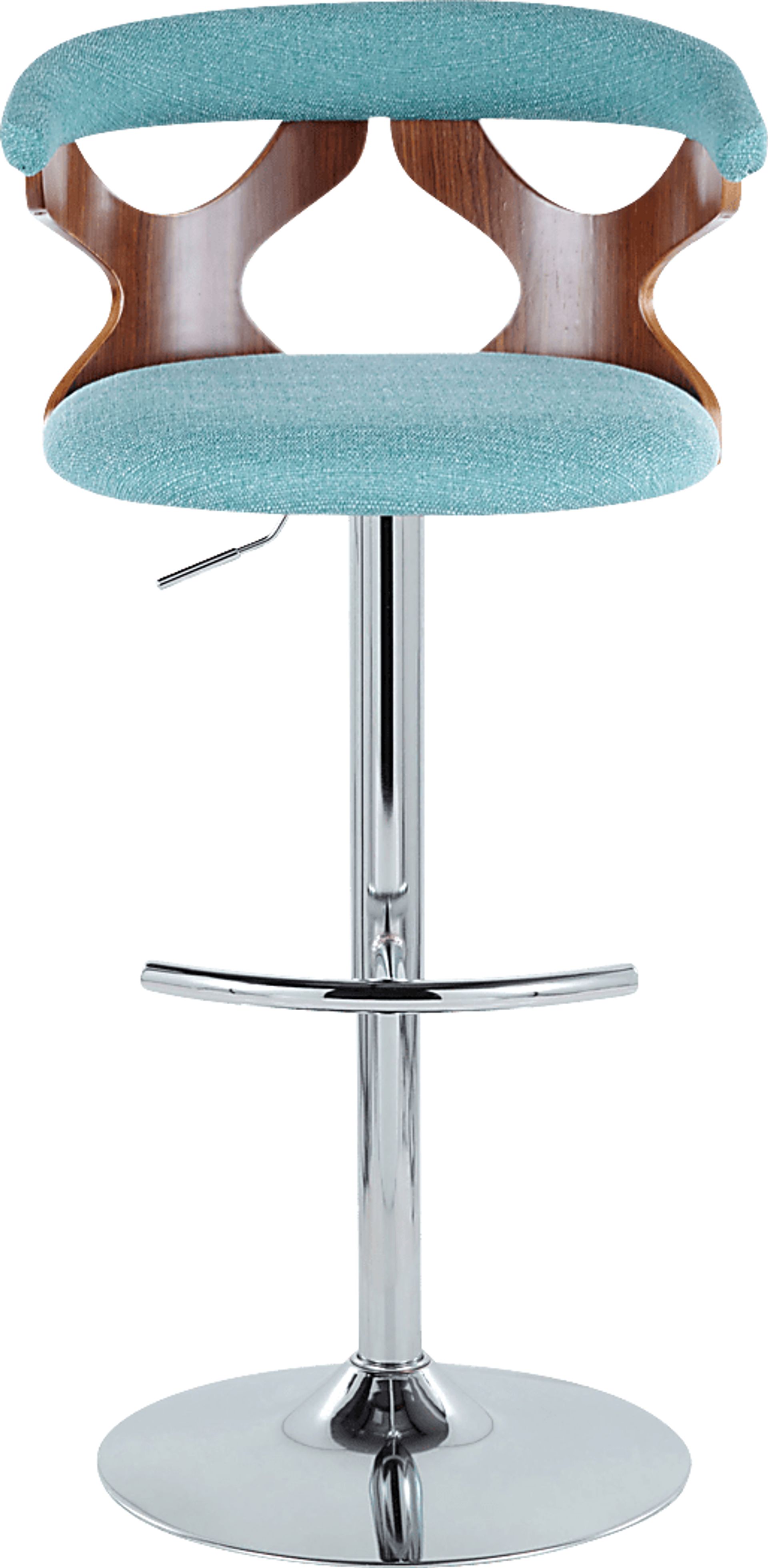Wyndmoor VIII Teal Adjustable Swivel Barstool, Set of 3 - Image 10