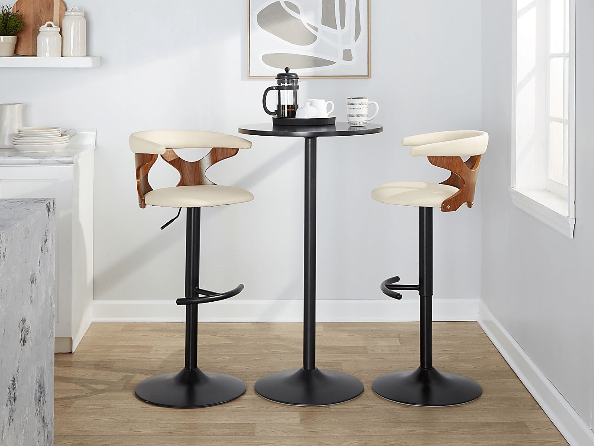 Wyndmoor XI Cream Adjustable Barstool, Set of 2 - Image 5