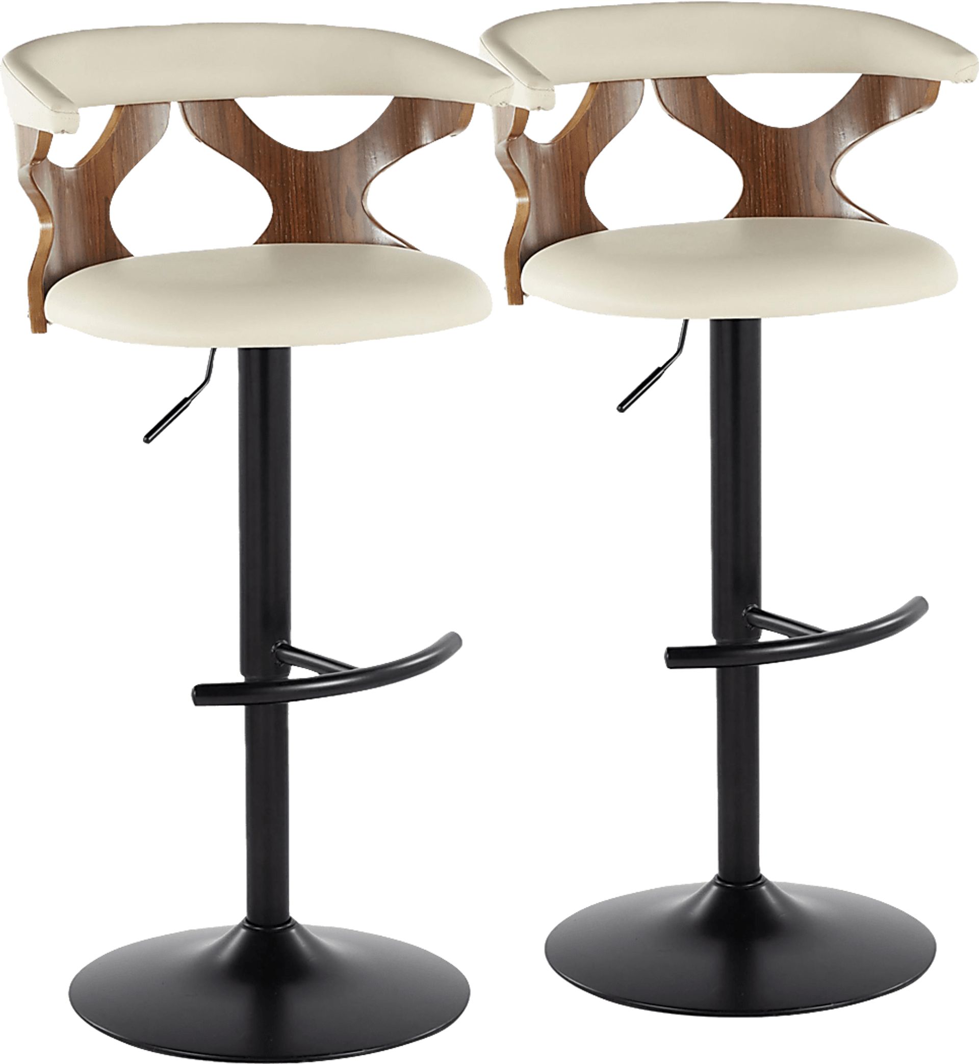 Wyndmoor XI Cream Adjustable Barstool, Set of 2 - Image 1
