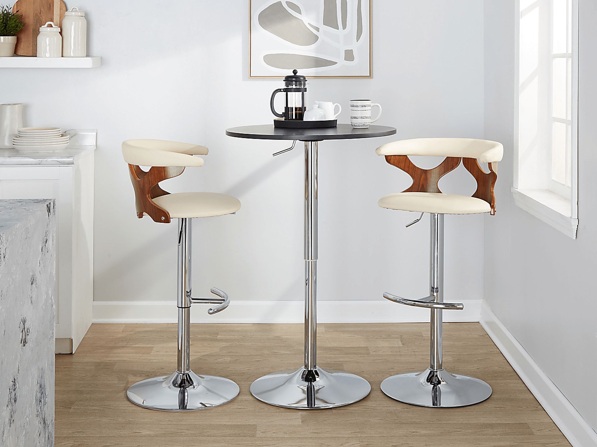 Wyndmoor XV Cream Adjustable Barstool, Set of 2 - Image 5