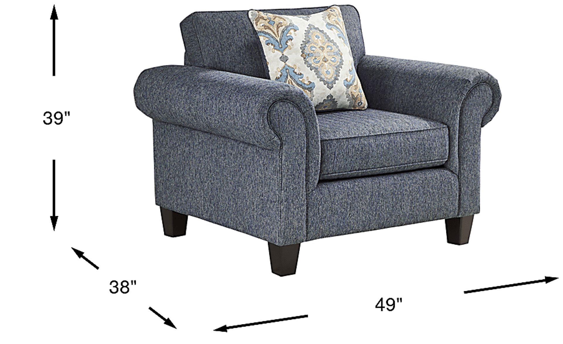 Dimension Image. Please refer to the Dimension Tab on this page for dimension details.