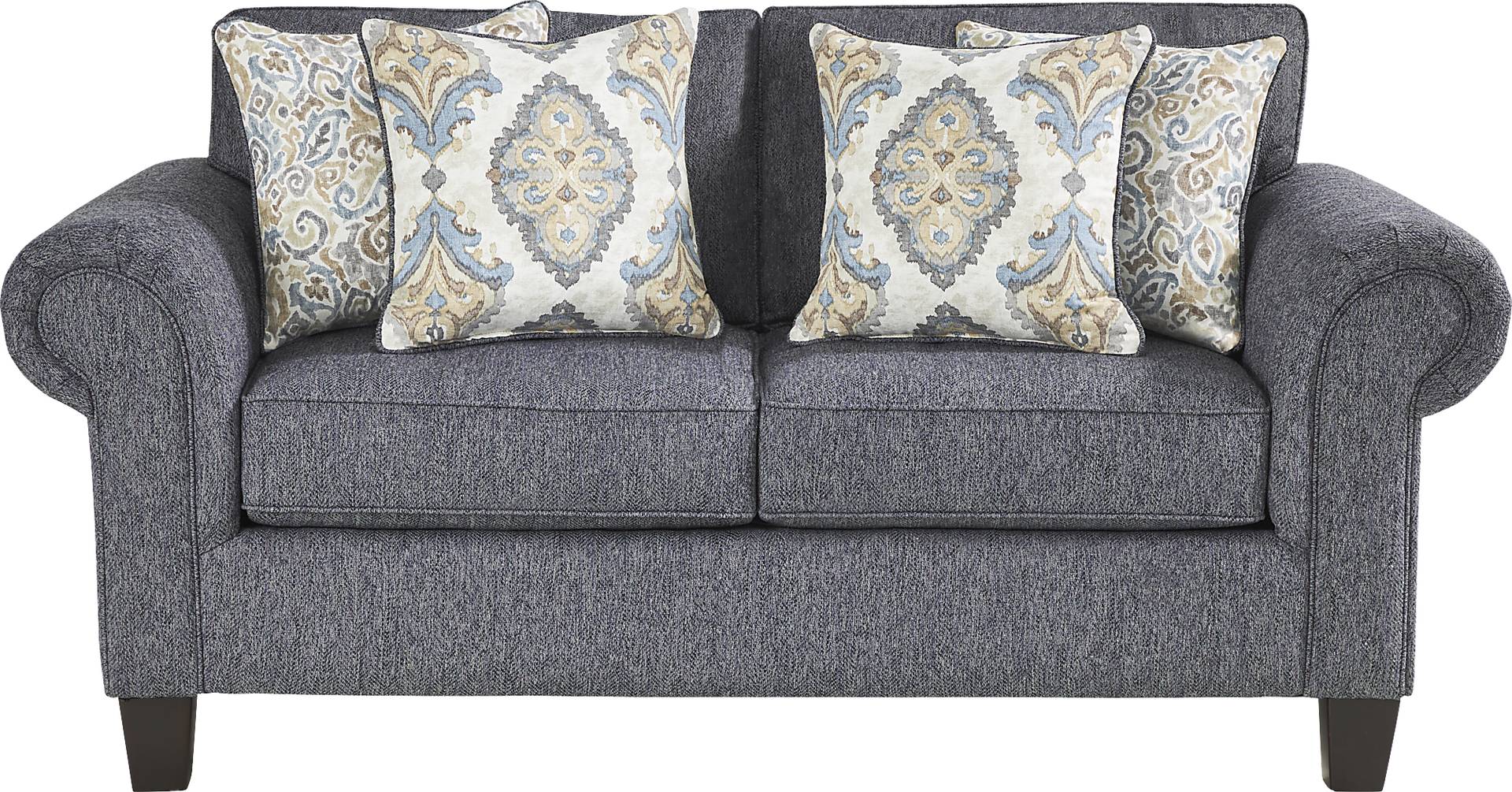 Wyndsor Way 2 Pc Blue Woven Living Room Set With Sofa, Loveseat Rooms
