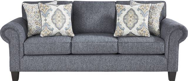 Wyndsor Way Blue 7 Pc Living Room with Sleeper Sofa - Thumbnail - Image 2
