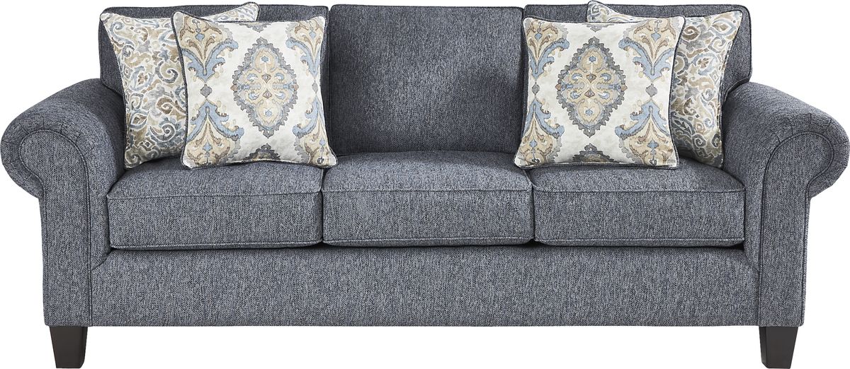 Wyndsor Way Blue Woven Sleeper Sofa Rooms to Go