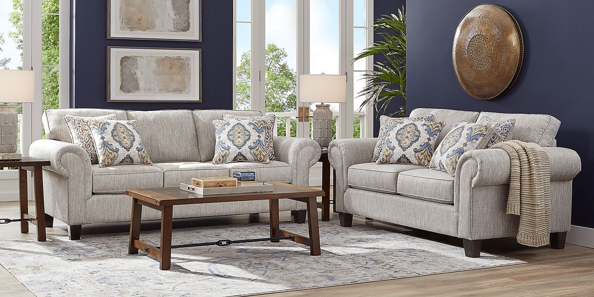 Wyndsor Way Gray Woven Sofa | Rooms to Go