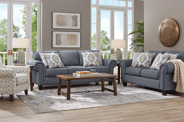 Wyndsor Way Gray 8 Pc Living Room - Thumbnail - Image 1