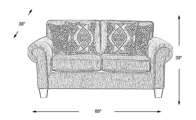 Dimension Image. Please refer to the Dimension Tab on this page for dimension details.
