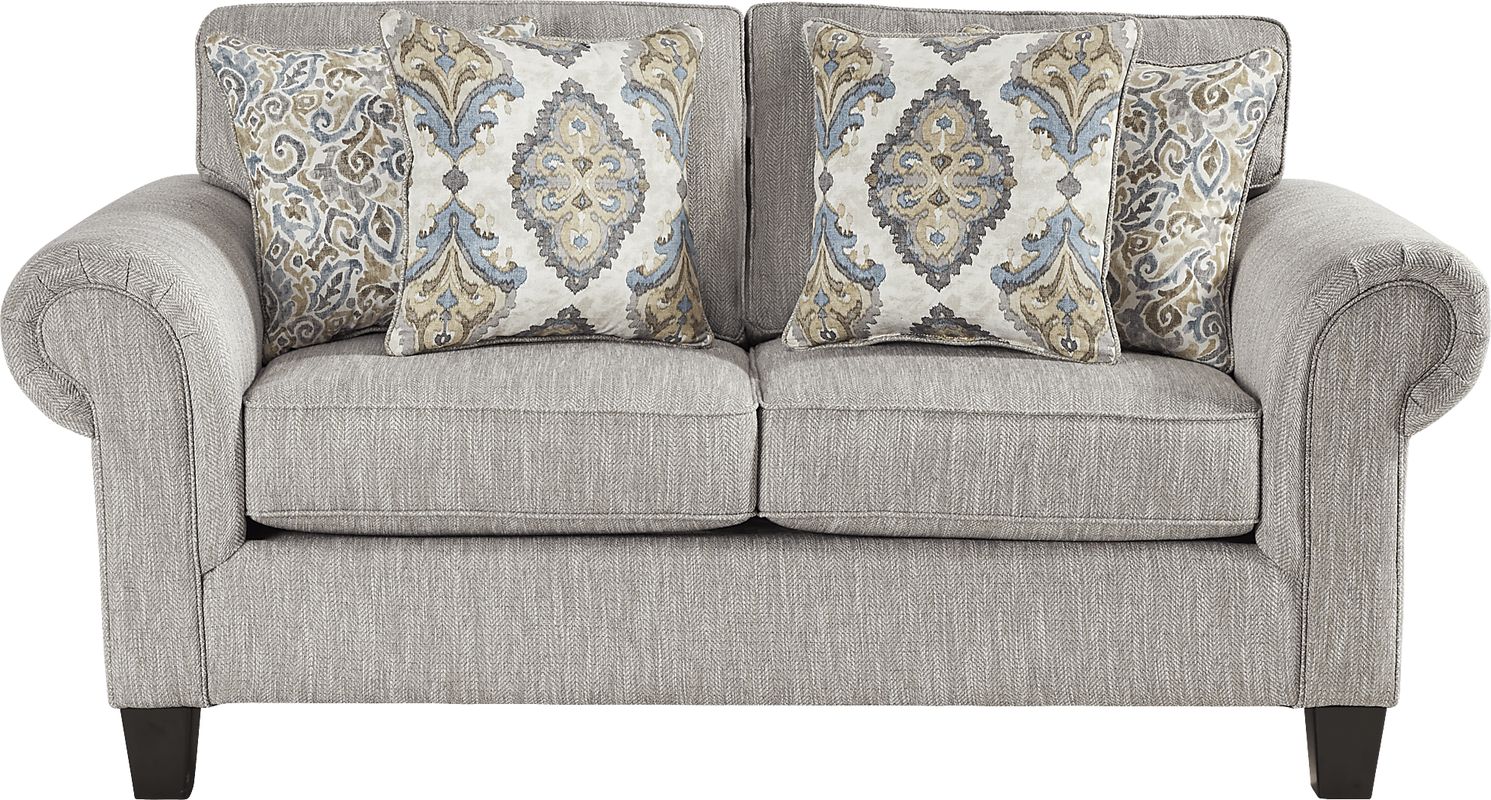 Wyndsor Way 2 Pc Gray Woven Living Room Set With Sofa, Loveseat | Rooms ...