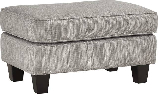 Wyndsor Way Gray Ottoman - Thumbnail - Image 1