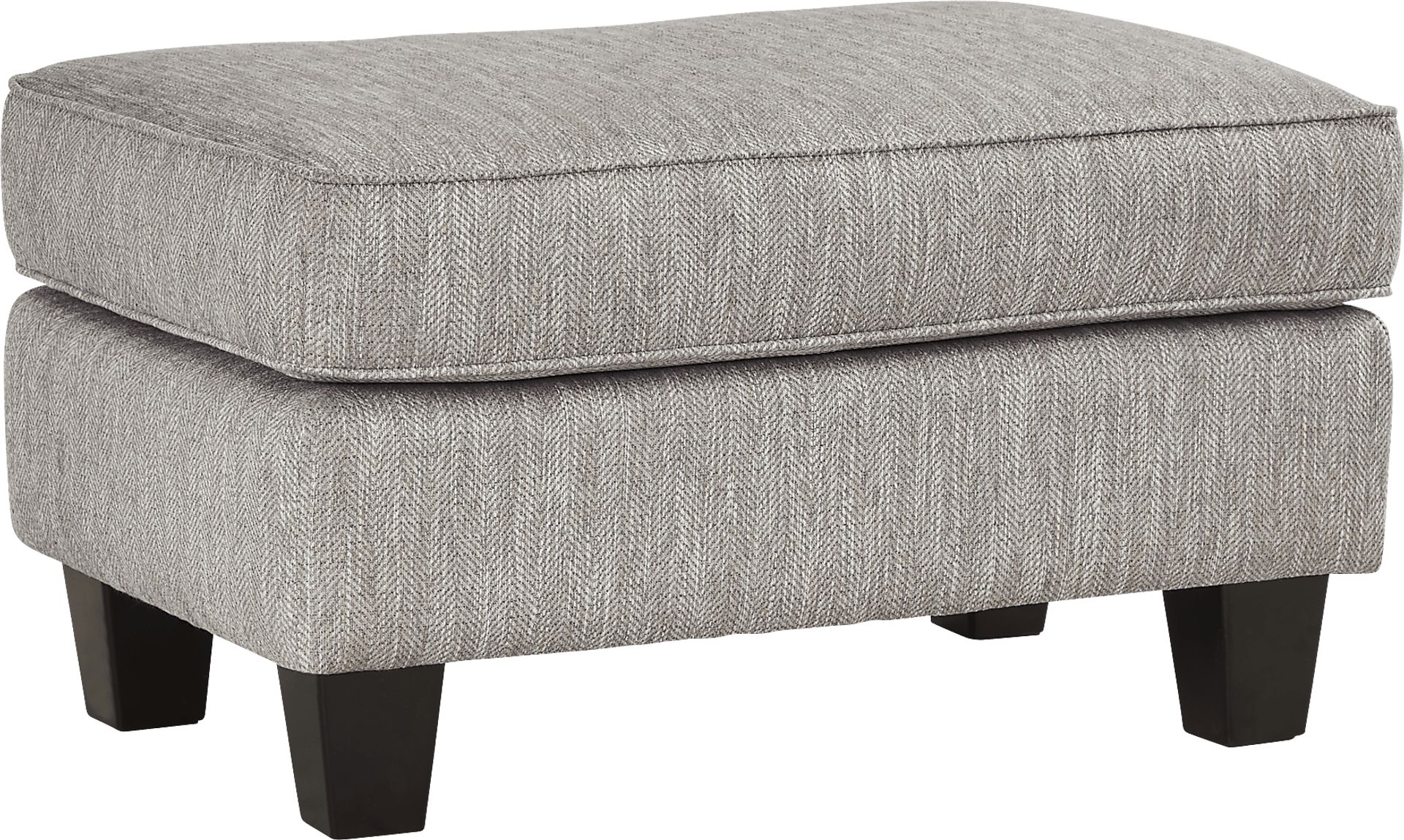 Wyndsor Way Gray Ottoman - Image 1