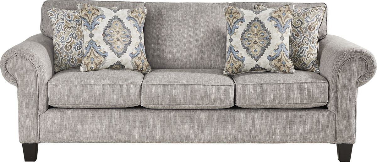 Wyndsor Way Gray Woven Sofa Rooms to Go