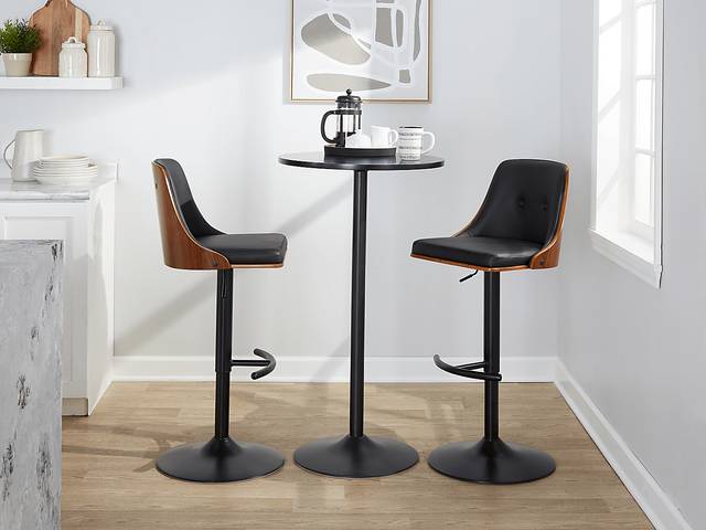 Wyndtop Black Adjustable Barstool, Set of 2 - Thumbnail - Image 3