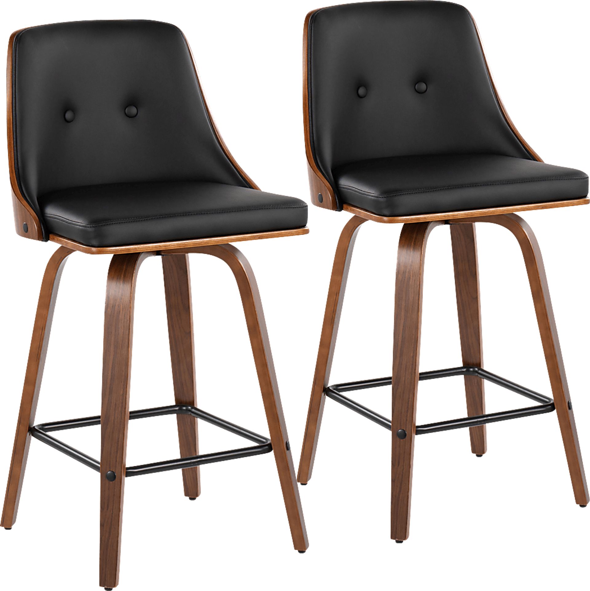 Wyndtop Black Counter Height Stool, Set of 2 - Image 1