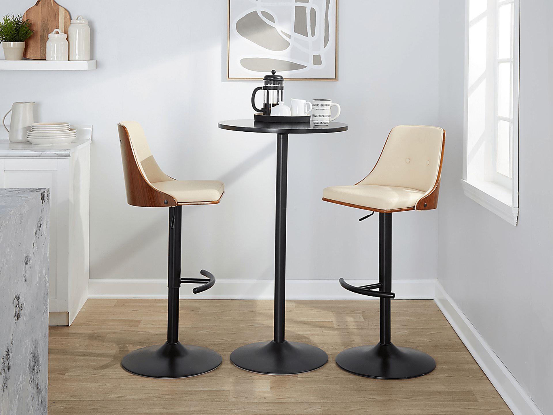 Wyndtop II Cream Adjustable Barstool, Set of 2 - Image 3