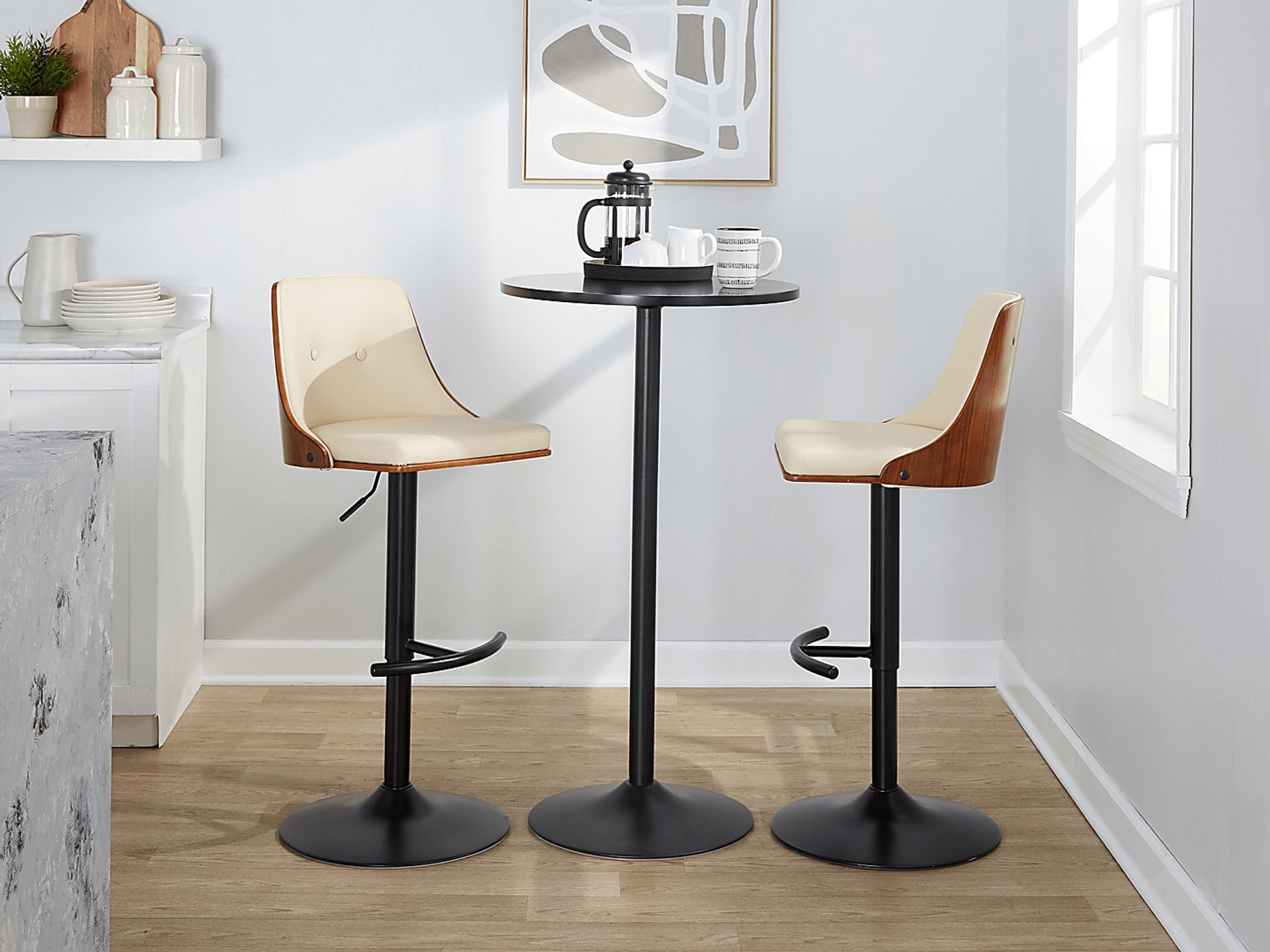 Wyndtop II Cream Adjustable Barstool, Set of 2 - Image 5