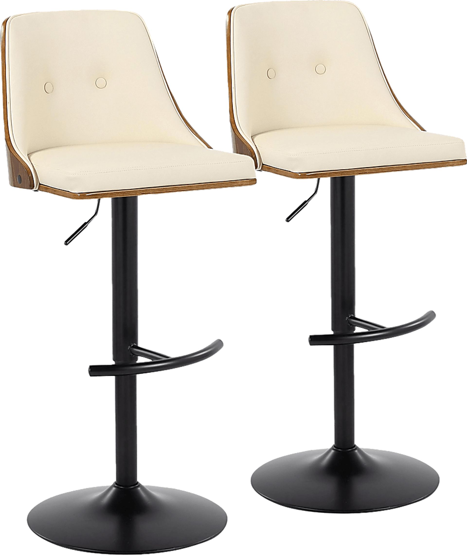 Wyndtop II Cream Adjustable Barstool, Set of 2 - Image 1