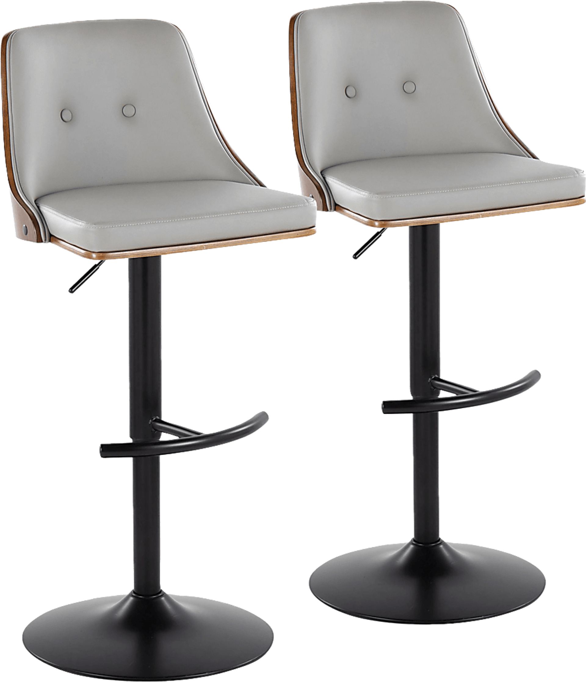 Wyndtop II Light Gray Adjustable Barstool, Set of 2 - Image 1