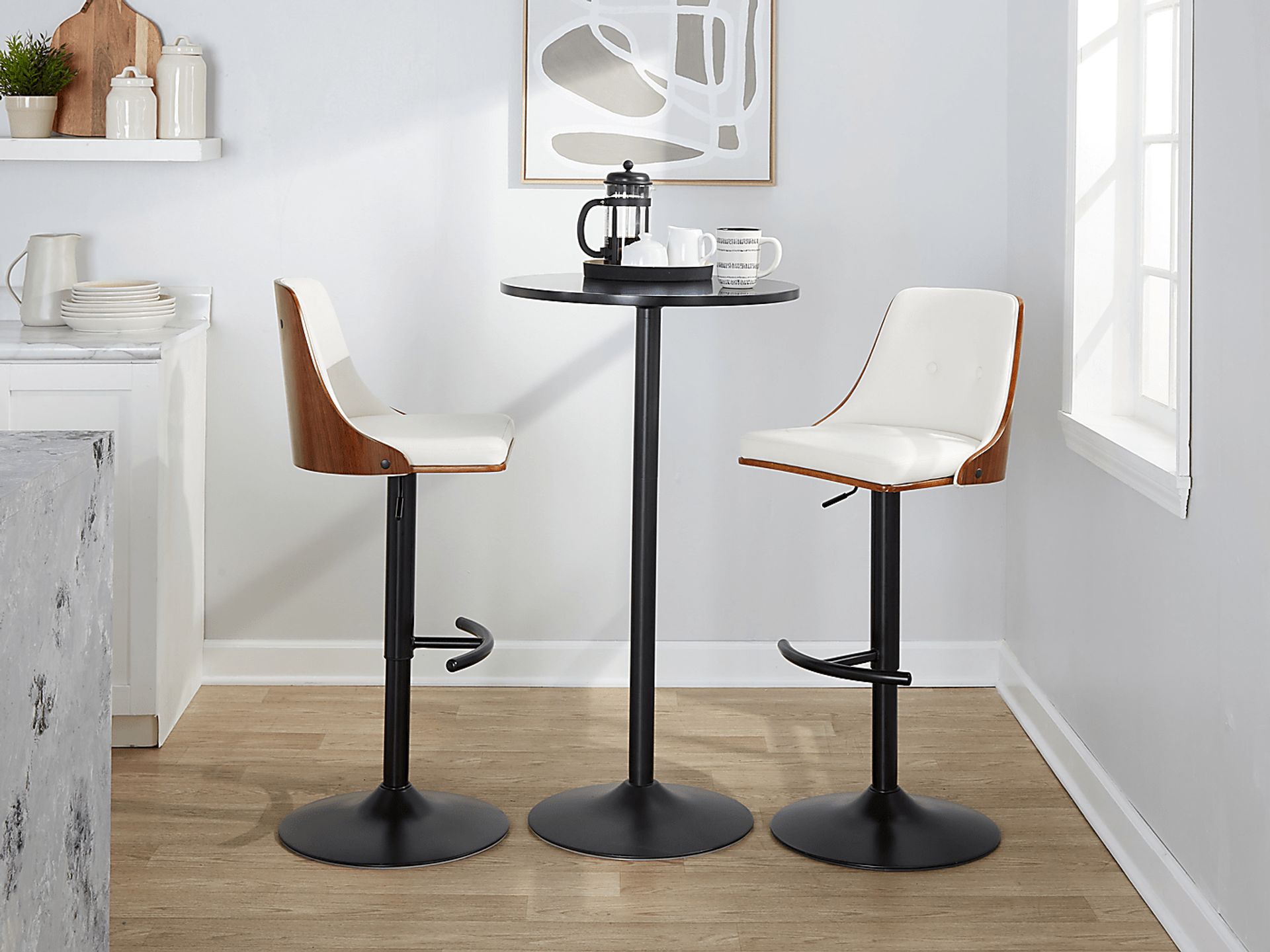 Wyndtop II White Adjustable Barstool, Set of 2 - Image 3
