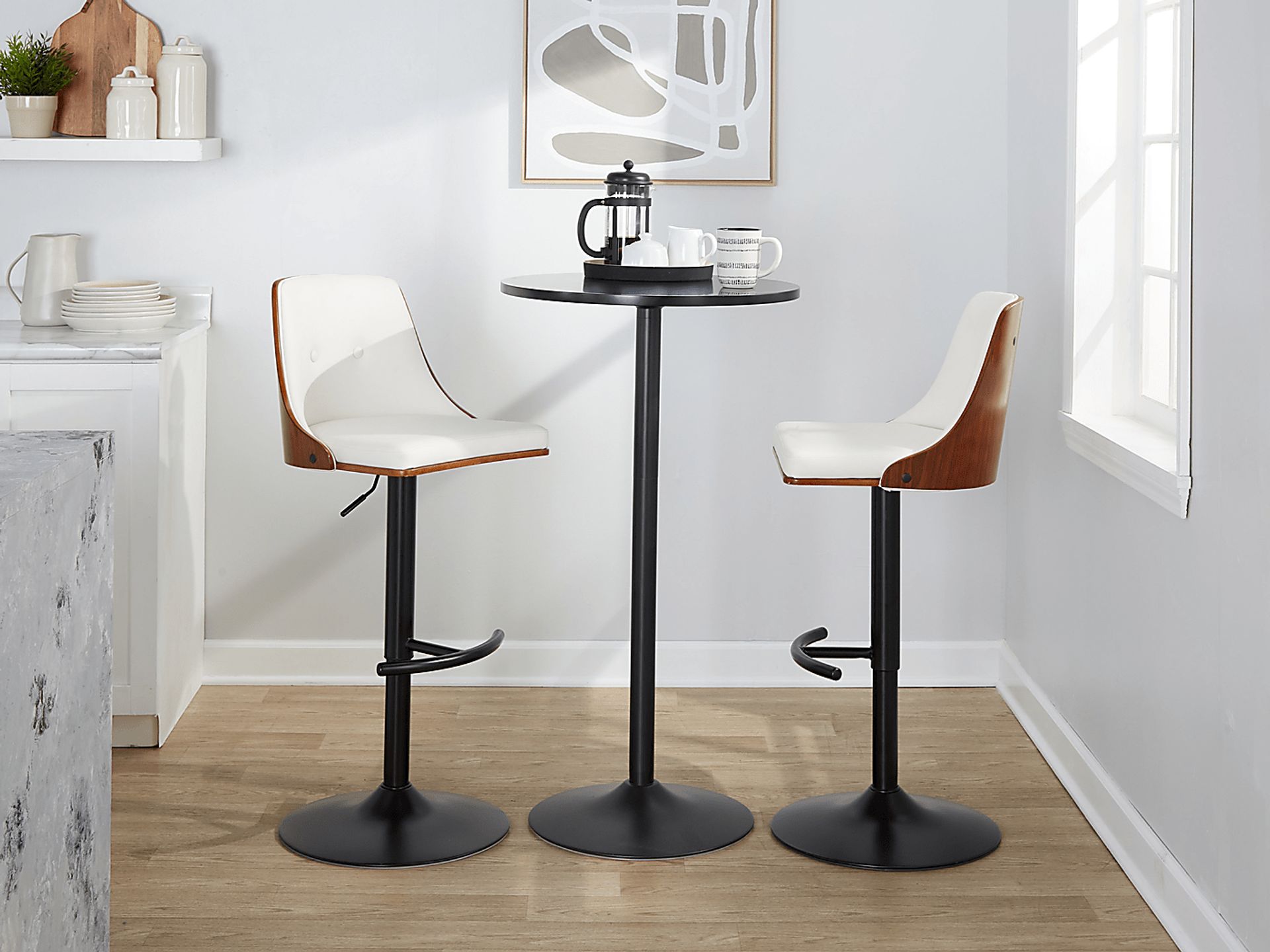 Wyndtop II White Adjustable Barstool, Set of 2 - Image 5