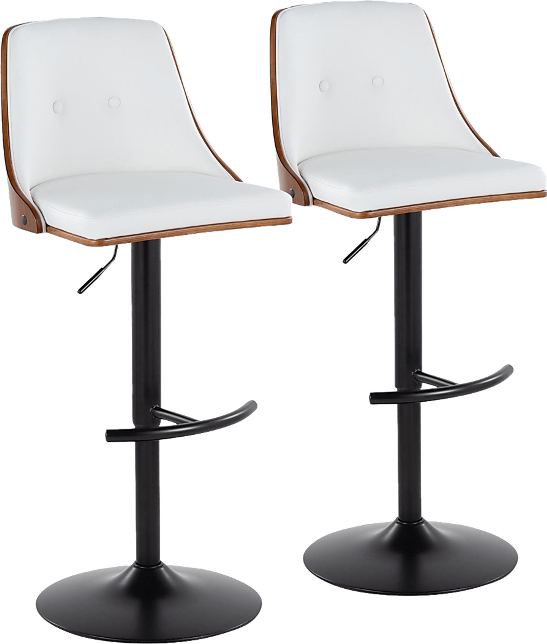 Wyndtop II White Adjustable Barstool, Set of 2 - Image 1