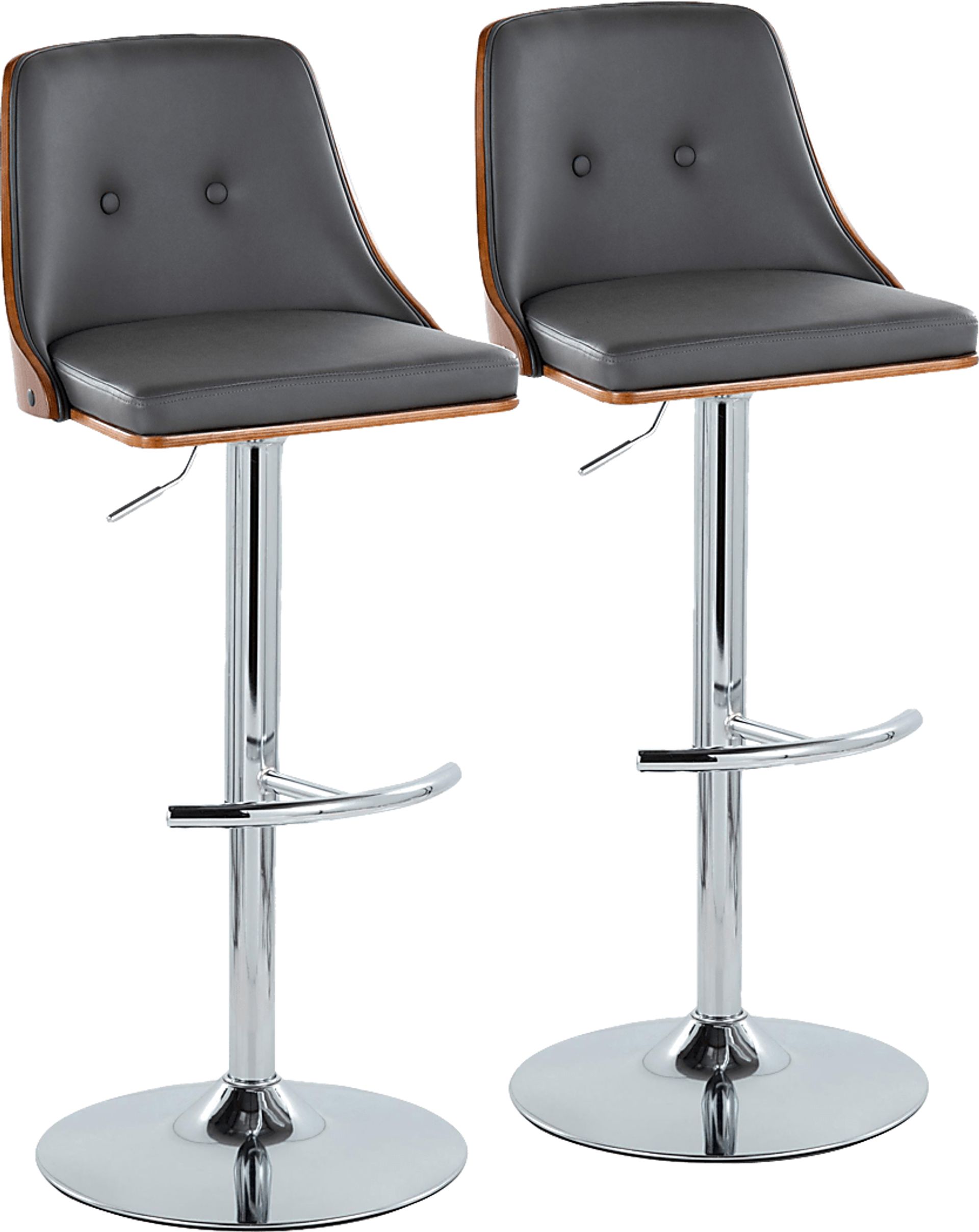 Wyndtop III Gray Adjustable Barstool, Set of 2 - Image 1