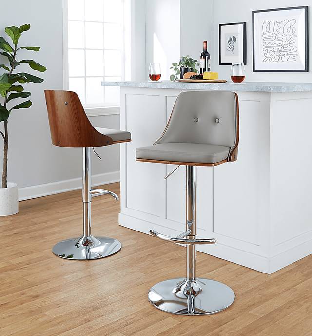 Wyndtop III Light Gray Adjustable Barstool, Set of 2 - Thumbnail - Image 4