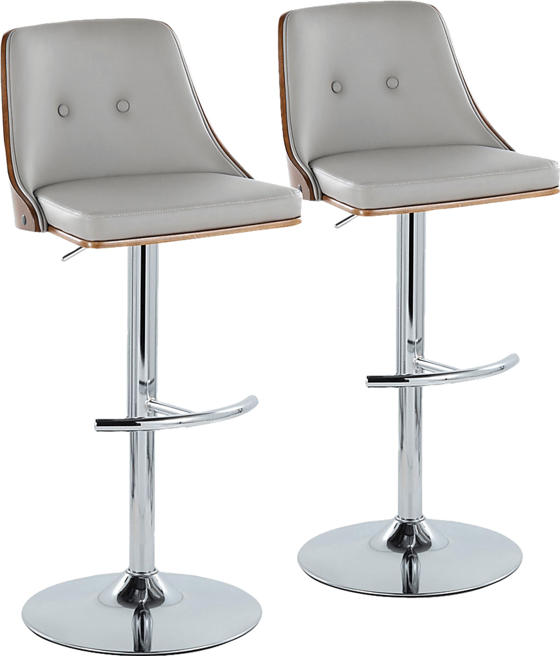 Wyndtop III Light Gray Adjustable Barstool, Set of 2 - Image 1