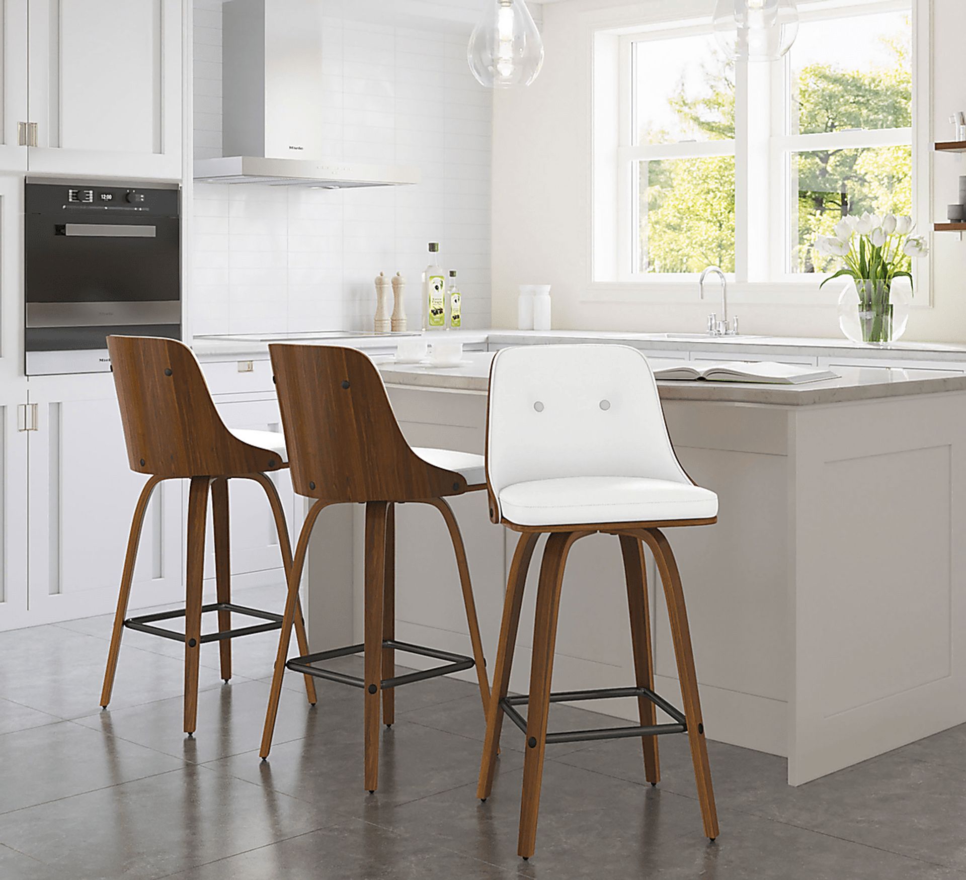 Wyndtop White Counter Height Stool, Set of 2 - Image 3