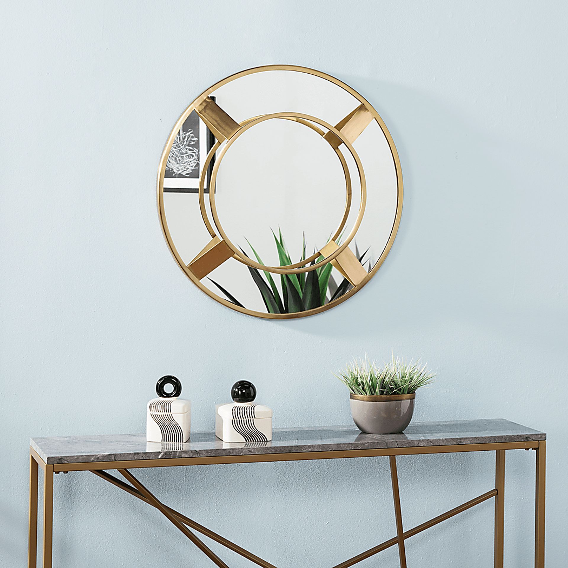 Wynell Brass Accent Mirror - Image 9