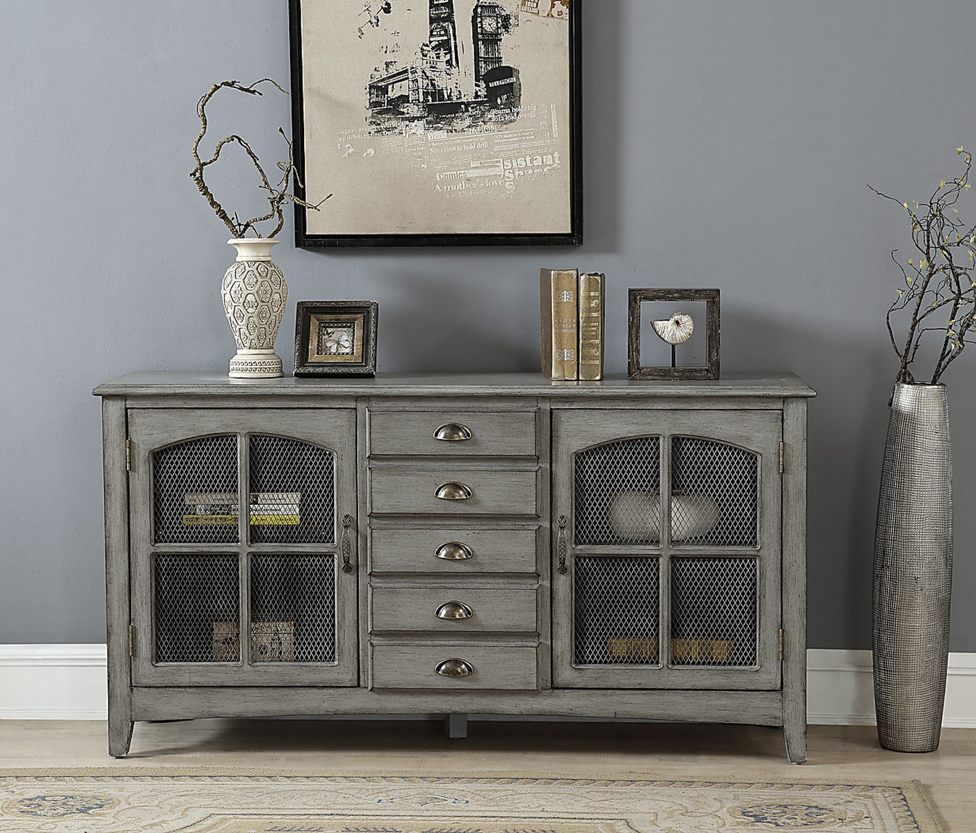 Wynfield  Gray Credenza - Image 2