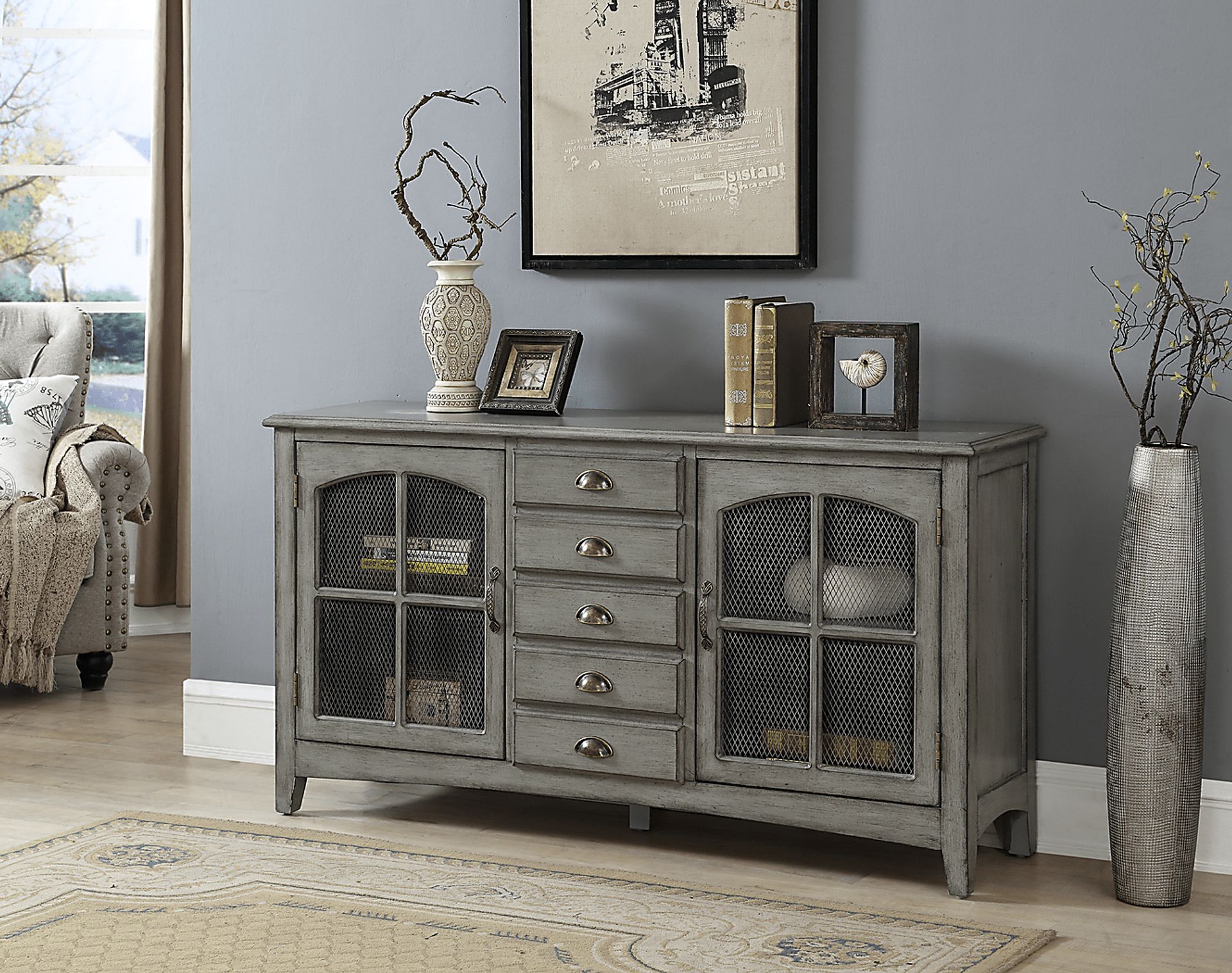 Wynfield  Gray Credenza - Image 5