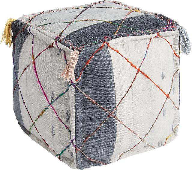 Wyngate White Pouf - Thumbnail - Image 1