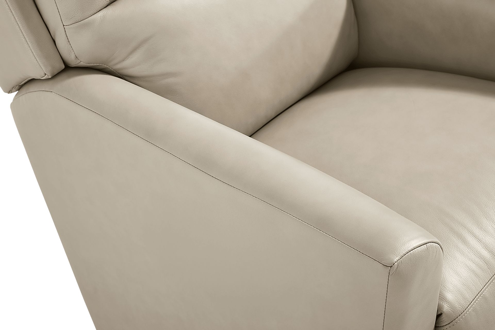Wynne I Gray Leather Rocker Recliner - Image 3
