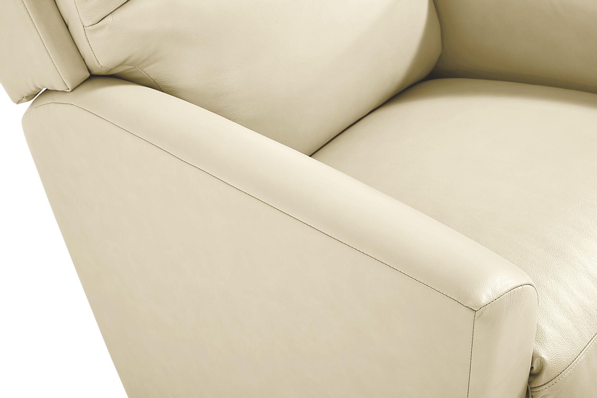 Wynne I Ivory Leather Rocker Recliner - Image 3