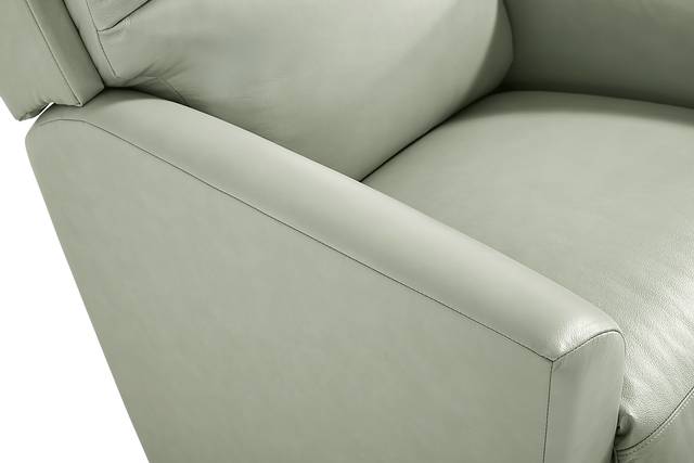 Wynne I Seafoam Leather Rocker Recliner - Thumbnail - Image 3