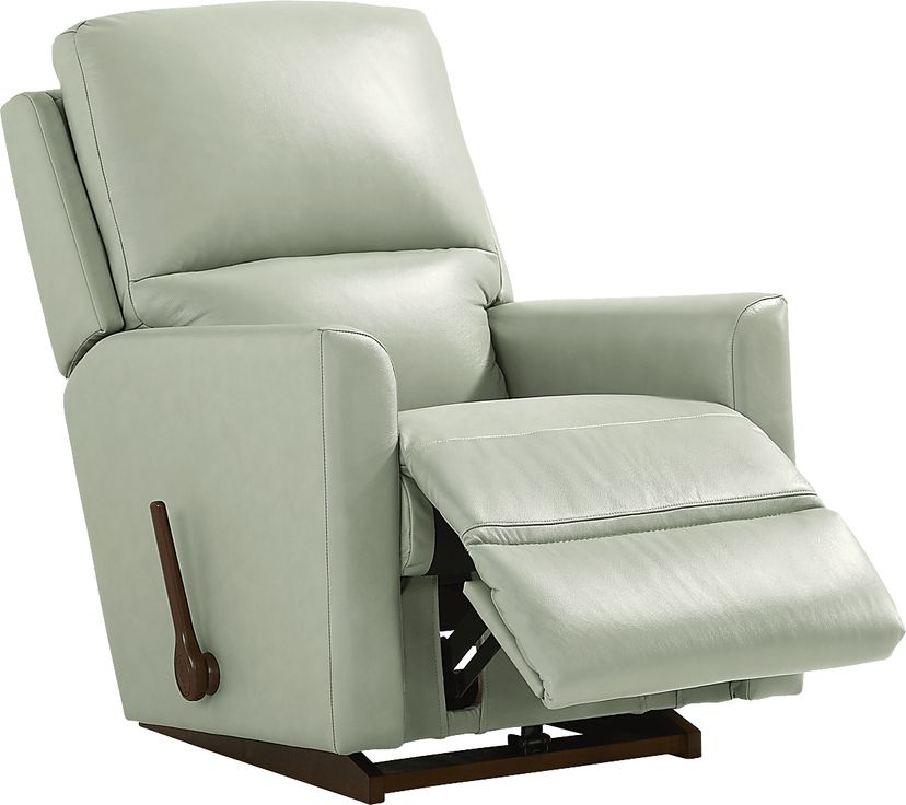 La-Z-Boy Wynne I Seafoam Leather Rocker Recliner