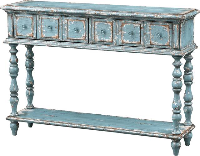 Wynnwood Blue Console Table - Thumbnail - Image 1