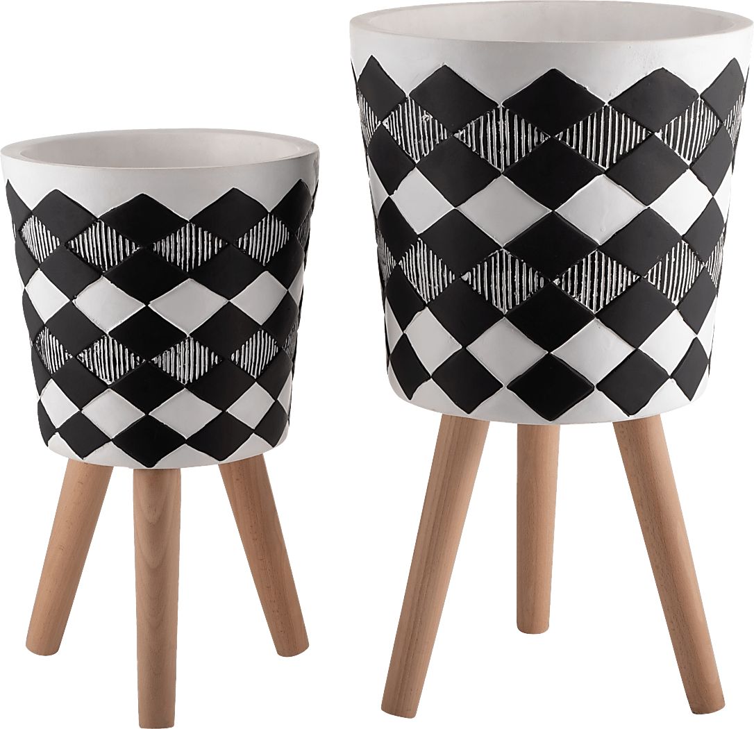 Wynola Black Planter, Set of 2