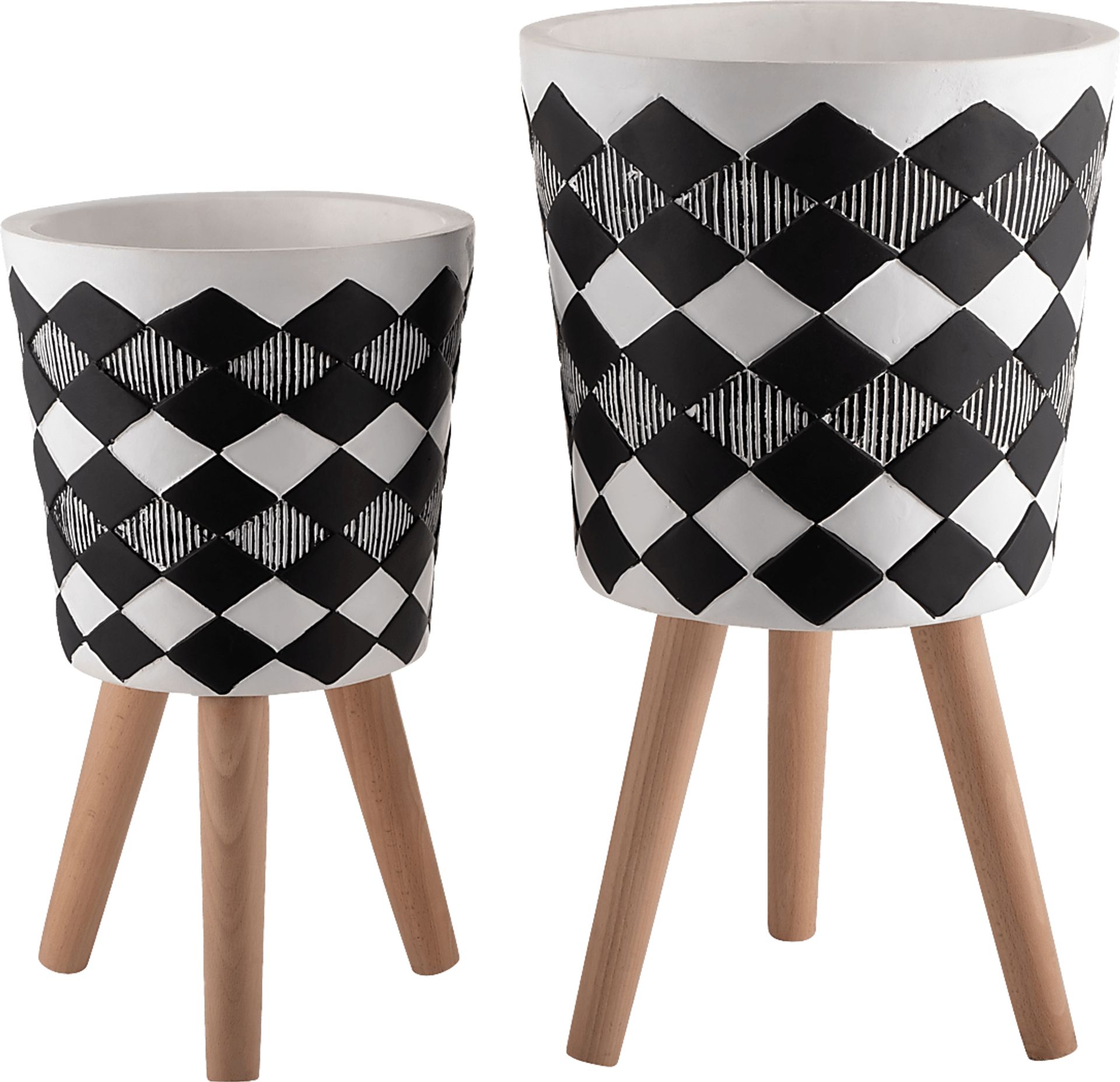 Wynola Black Planter, Set of 2 - Image 1