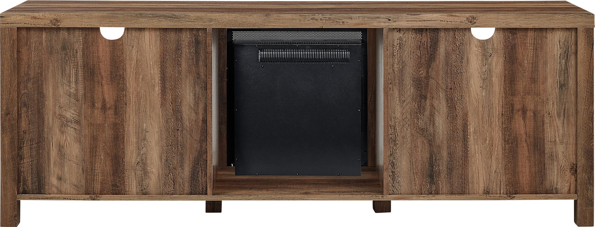 Wynridge Oak 70 in. Console, With Electric Fireplace - Image 4
