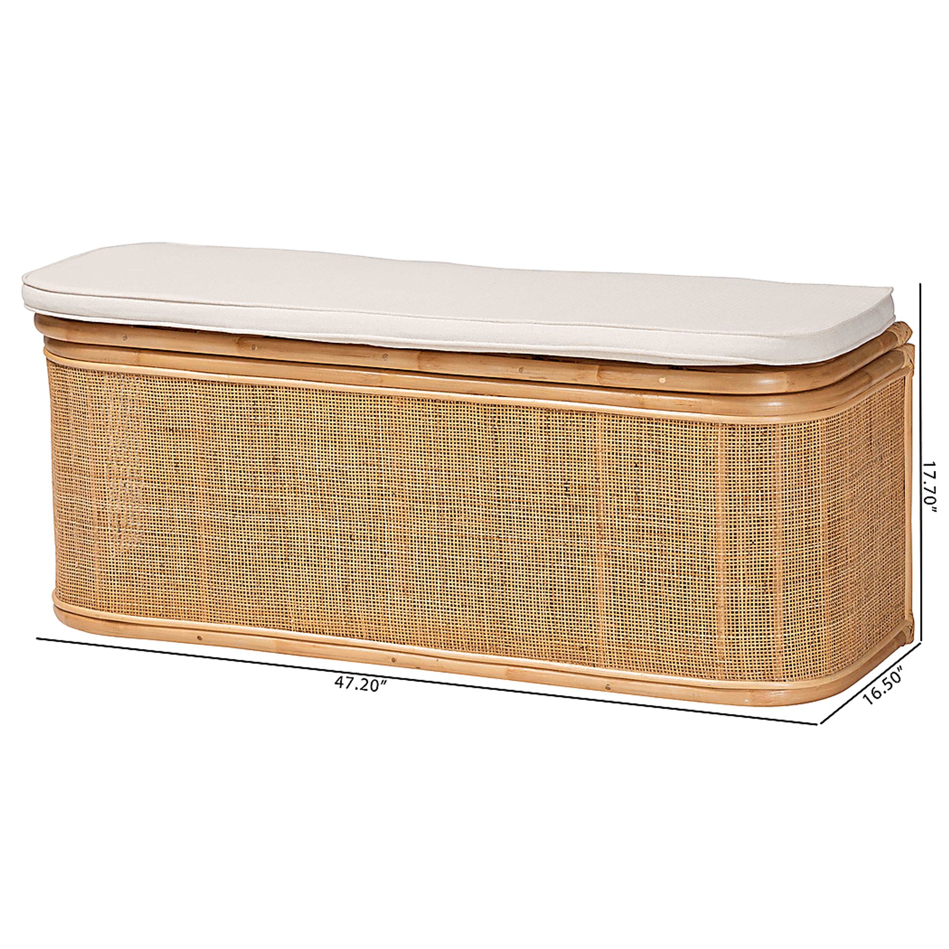 Wynstone Brown Storage Bench - Image 11