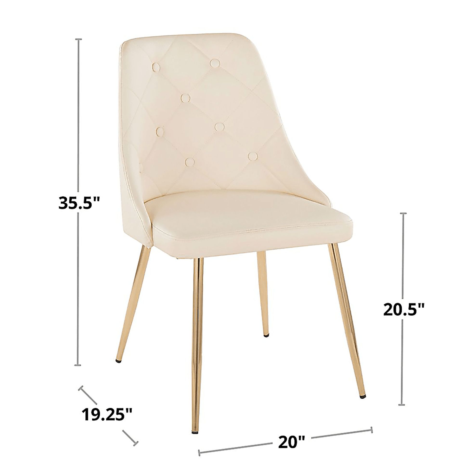 Wytona II Gold Side Chair, Set of 2 - Image 9
