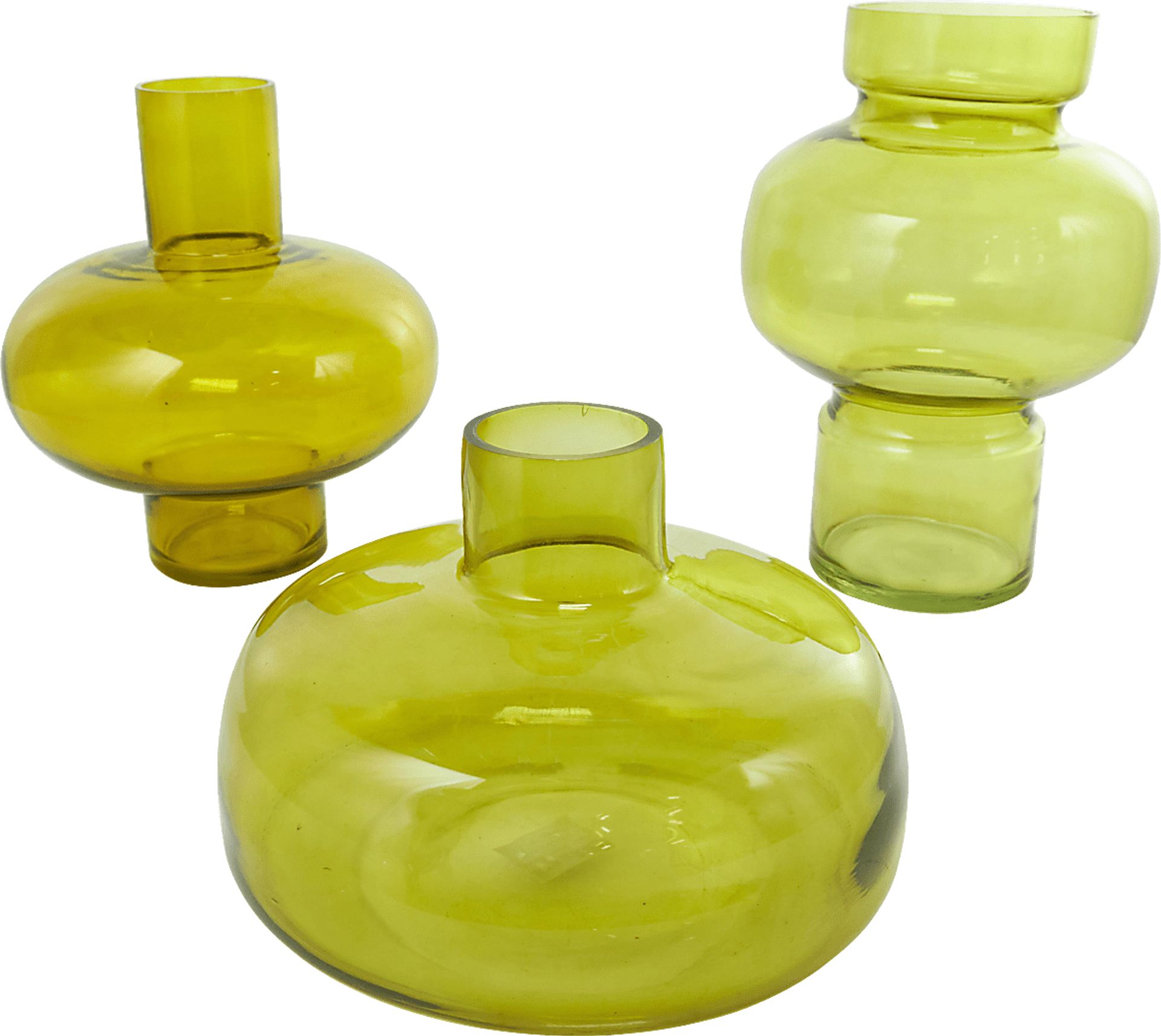 Xaleo Green Vase, Set of 3 - Image 1