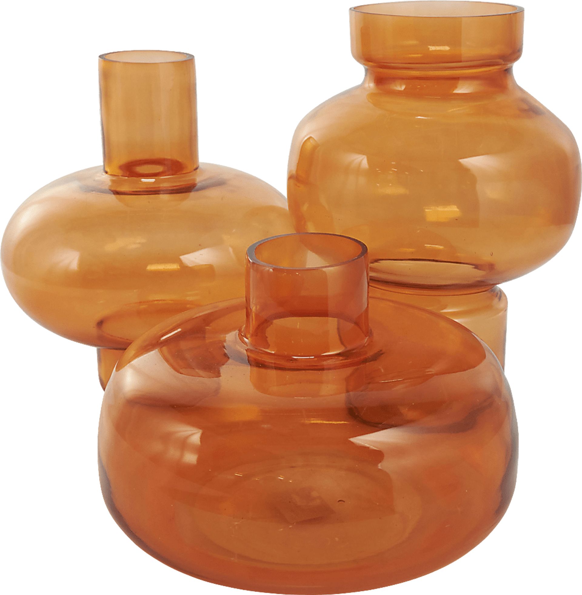 Xaleo Orange Vase, Set of 3 - Image 8