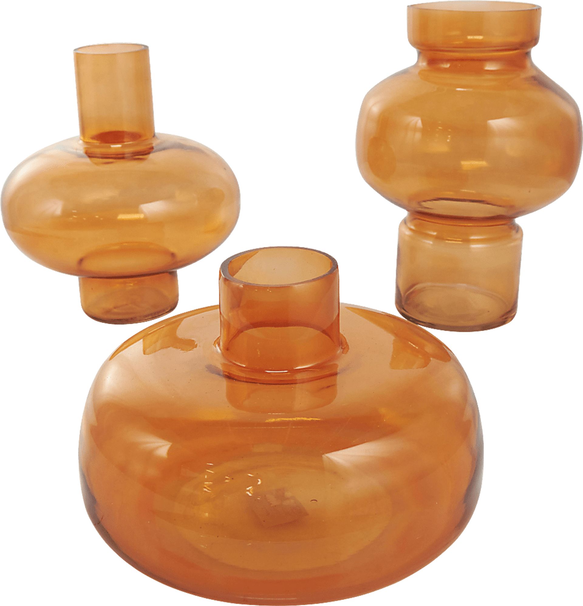 Xaleo Orange Vase, Set of 3 - Image 1