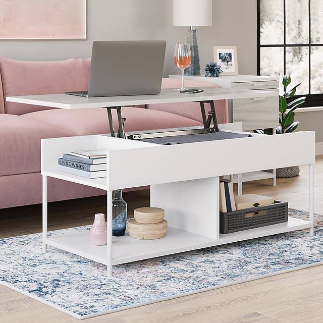 Xanada White Lift Top Cocktail Table - Thumbnail - Image 3
